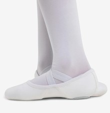 Ballet Shoes Capezio 2037C Hanami, Canvas Stretch Shoes, White Child Size 10M