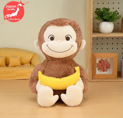 RARE Curious George L Plush doll Banana ver. from JAPAN 29cm 11.42