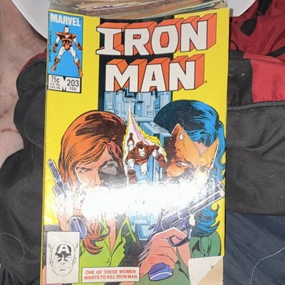 Marvel Comics Iron Man #203 Feb, Copper Age Color Single Issue Comic Book