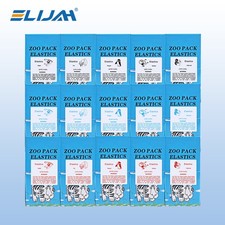 15 Sizes Dental Orthodontic Rubber Bands Elastics Latex Braces 3.5 /5.0 /6.5 oz