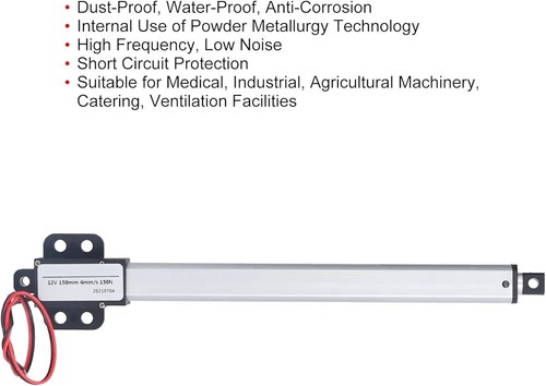 Linear Actuator 150mm Stroke High Speed Short Circuit Protection Mini Electric - Picture 2 of 7