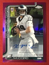 2025 Topps Chrome Kyle McCord RC Eagles #RRA-KMCC Pink Refractor AUTO /399