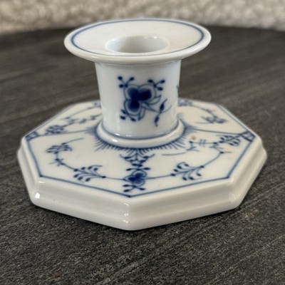 Royal Copenhagen 2'' Blue Fluted Single Candlestick No. 3334 Denmark