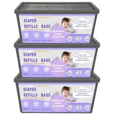 Diaper Easy Roll Refill Bags  90 Lavender Scented Diaper Pail Refills  Holds Up...