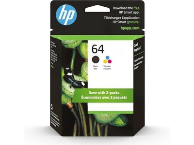 HP 64 Black & 64 Tri-Color Ink Cartridges Printers (Combo Pack) |