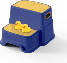 Toddler Step Stool for Kids - Non-Slip 2 Step Stool for Potty Training Bathroo