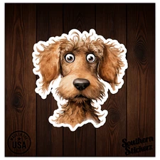 Cute Labradoodle Dog - Vinyl Decal Sticker - Car Window Laptop - ebn12549
