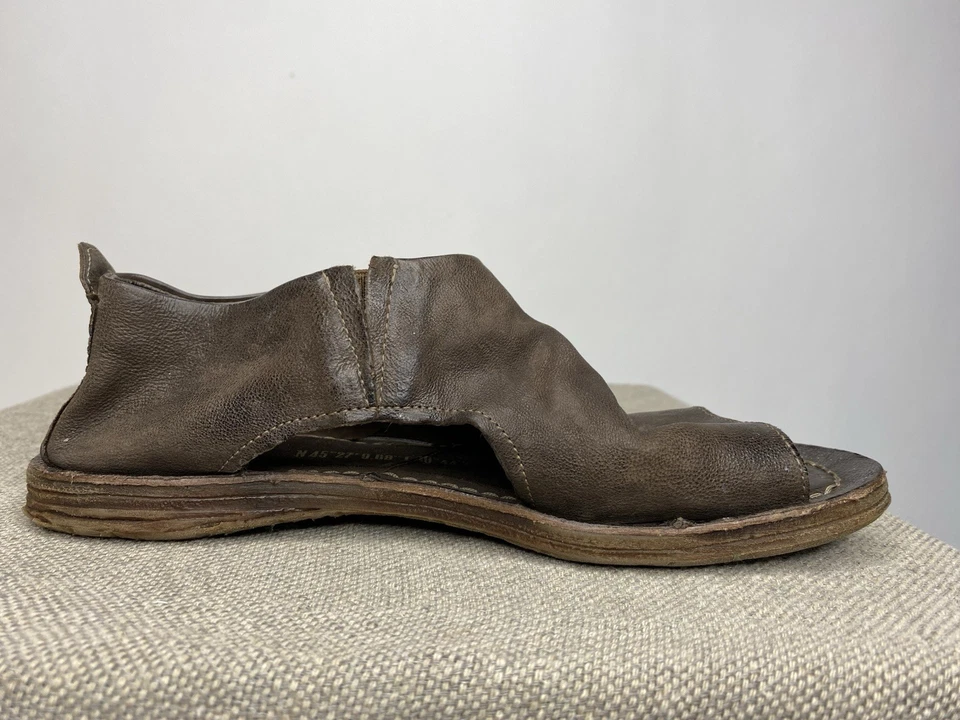 A.S. 98 Reiley Leather Sandals Brown Women's 38 US 7.5 8 Crossover Wrap Flat - Image 2 of 4