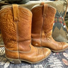 Vintage 70-80s Acme Dingo Leather 7707 Cowboy Boots Made In USA Mens Size 10 EW