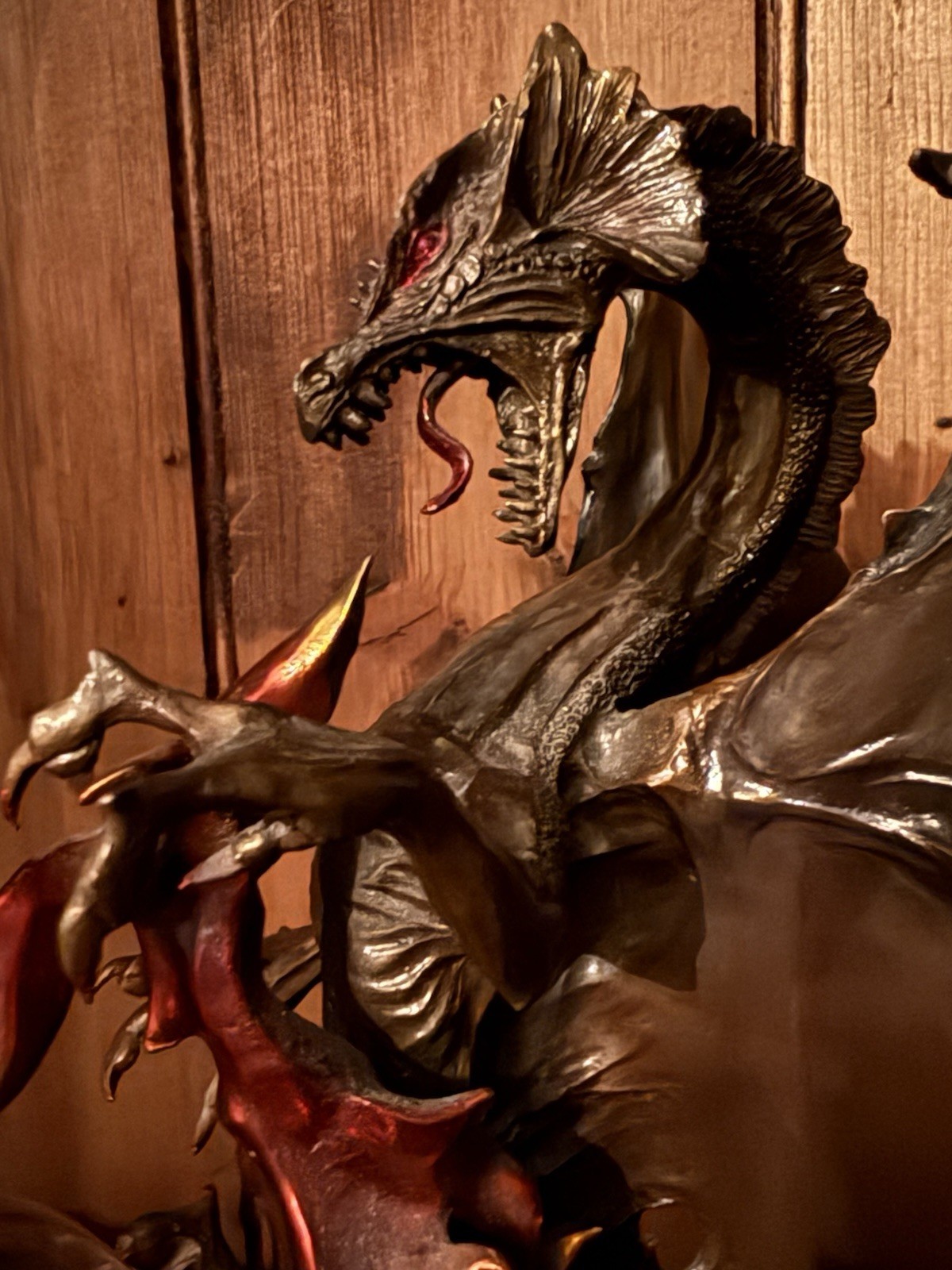 Franklin Mint “Dragon of Destiny” Bronze Statue & Crystal Ball by Julie Bell