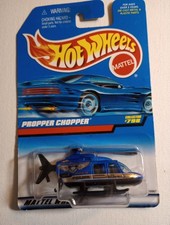 Hot Wheels 1997 Propper Chopper Blue Police #798 Vintage New Helicopter Sealed