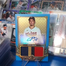 2022 TOPPS TRIPLE THREADS 3-Color-PATCH AUTOGRAPH KENTA MAEDA- BLUE /10