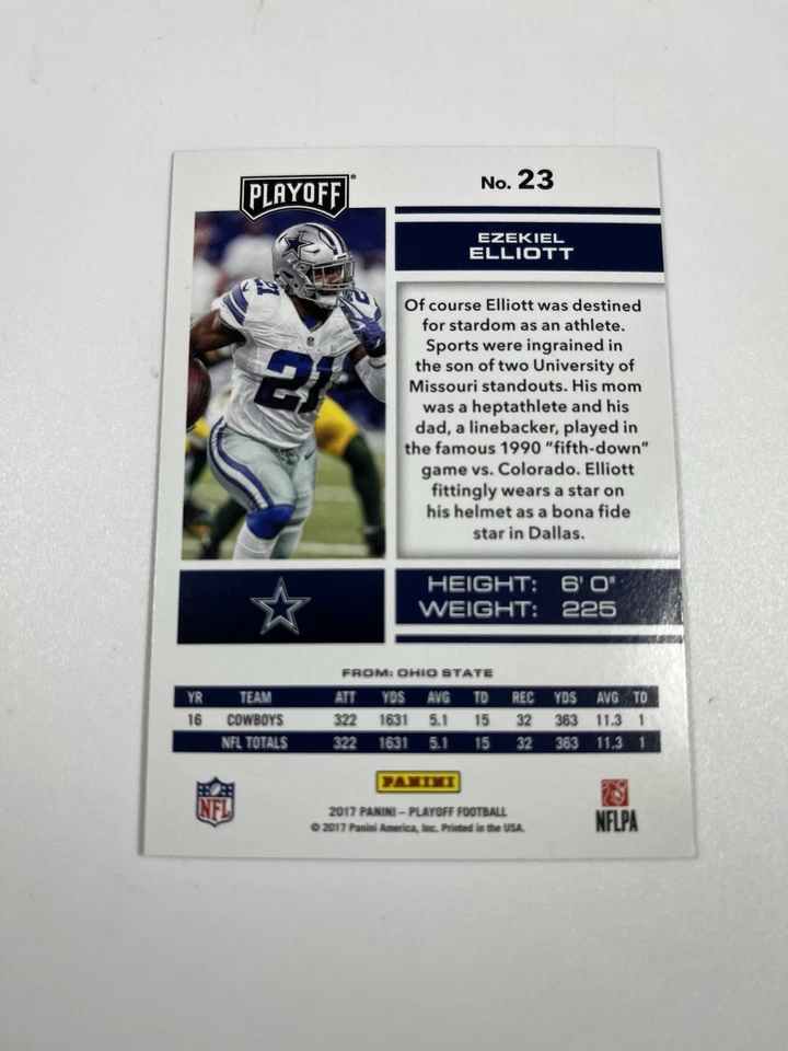 Ezekiel Elliott 2017 Panini Playoff #23 Dallas Cowboys - Image 2 of 4
