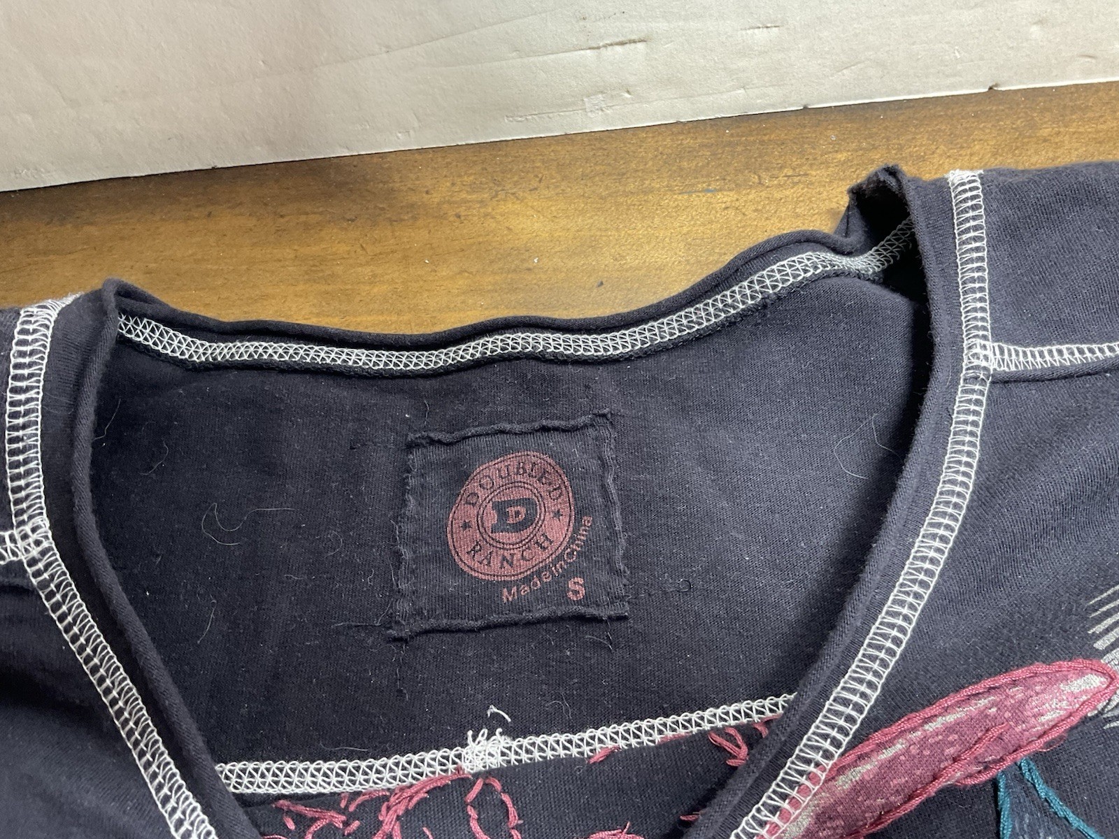 Double D Ranch Long Sleeve S Patchwork Freedom US… - image 5