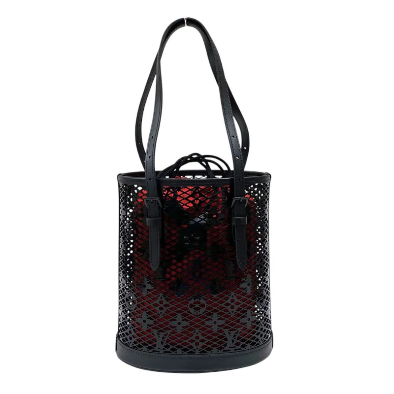 LOUIS VUITTON Racetrack PM Black Leather Tote M20352 #OKB2479