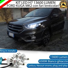 KIT MONO LED H7 AL QUARZO 360° FORD KUGA MK2 fari lenticolari 13600 LUMEN CANBUS
