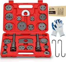 GOOACC 22pcs Disc Brake Caliper Compression Tool Set, Caliper Piston Rewind Comp