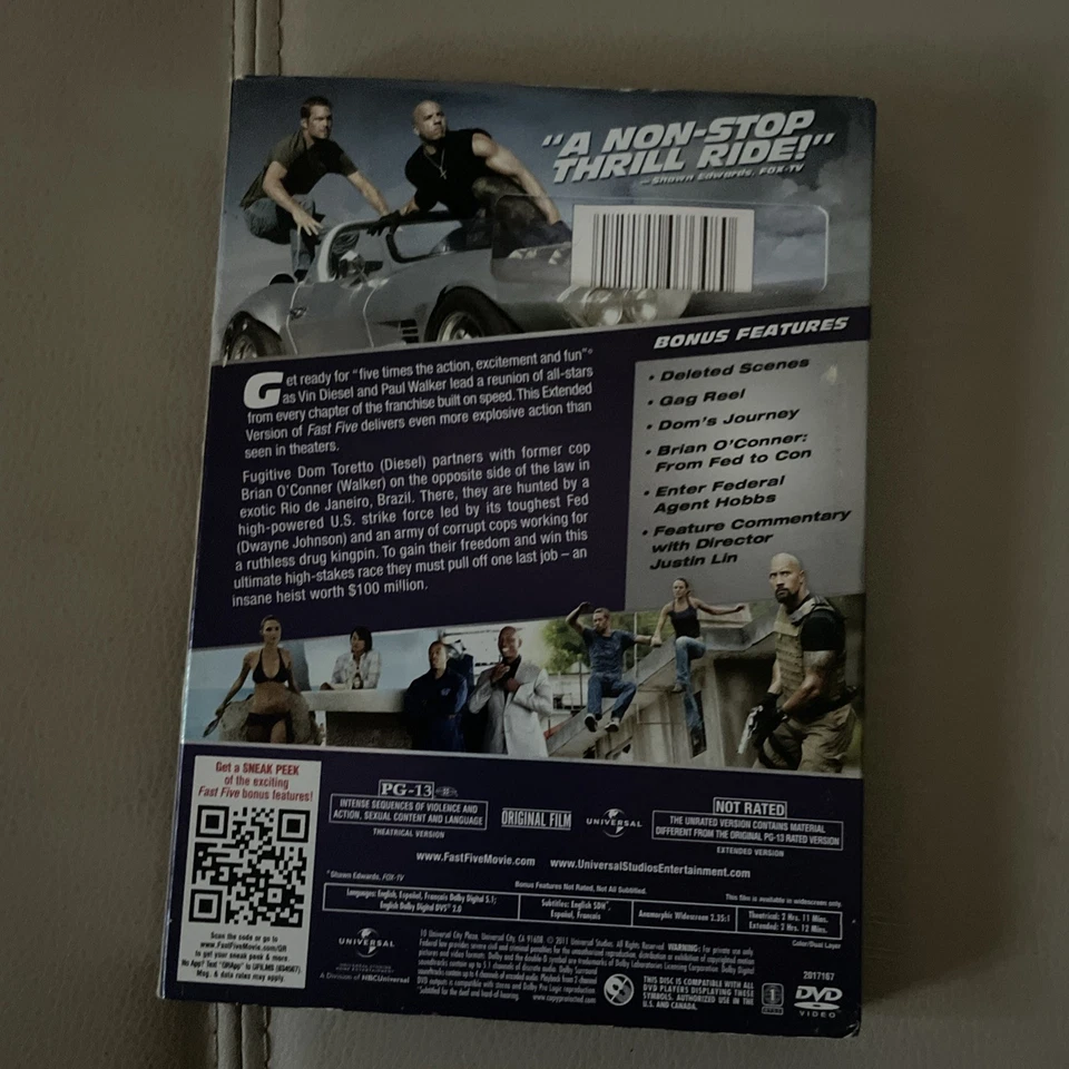 Fast Five DVD Extended Edition Includes 2 Versions And Theatrical - Image 2 of 4