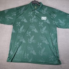 Diamond Head Wear Mauna Loa Men's 3XL Green Tropical Leaf Print Polo Shirt