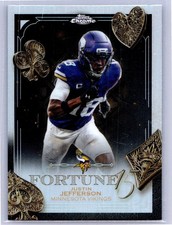 2025 Topps Chrome Football Justin Jefferson Fortune 15 Refractor #F15-4 Vikings