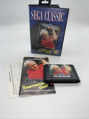 Arnold Palmer Tournament Golf Sega Classic CIB W/ Manual & Registration Card 