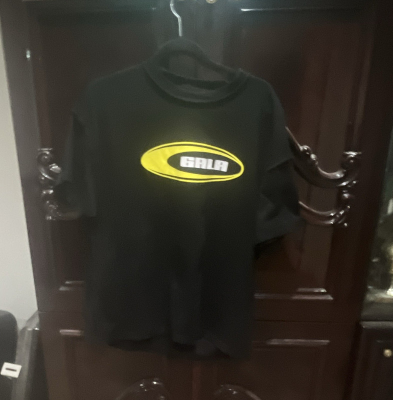 GALA Men’s Black Cotton Graphic Logo Crew Neck Short Sleeve T-Shirt Size S