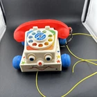 Vintage 1961 Fisher Price Chatter Phone #747 Telephone Pull Toy with Moving Eyes