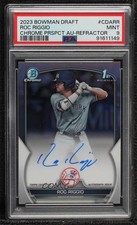 2023 Bowman Draft Chrome Prospect Refractor /499 Roc Riggio PSA 9 MINT Auto 0xh3