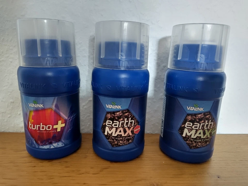 VitaLink Düngerset 250ml (Earth Max Bloom, Earth Max Grow, Turbo+)
