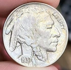 1937 BUFFALO Nickel - USA 0.05 USA 5 Cents FULL DATE - HORN - (HIGH GRADE) e31 a