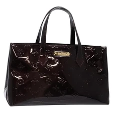 LOUIS VUITTON Monogram Vernis Wilshire PM Hand Bag Amarante M93641 Auth yk19019