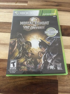 Mortal Kombat vs DC Universe Xbox 360 Platinum Hits   Complete w/ Manual
