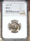 1937 BUFFALO NICKEL NGC MS63 662006