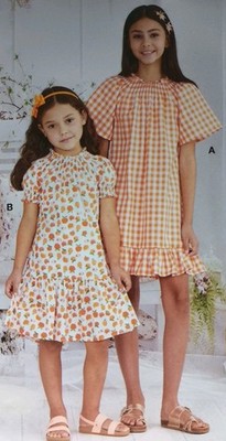 McCall's M8283 Learn To Sew Girls Dresses Pattern Size CCE 3-6 New Uncut Easy 