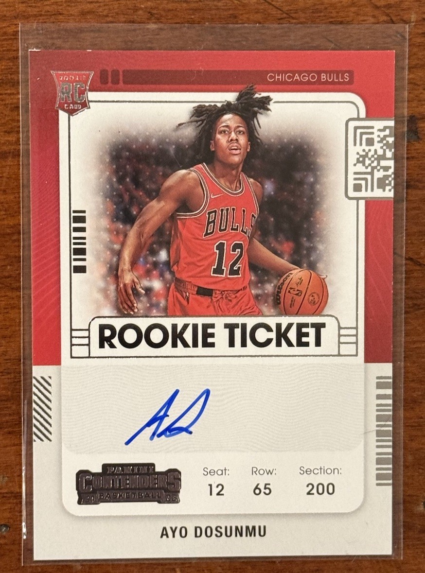 Ayo Dosunmu 2021-22 Panini Contenders Auto Rookie Ticket RC Bulls #133