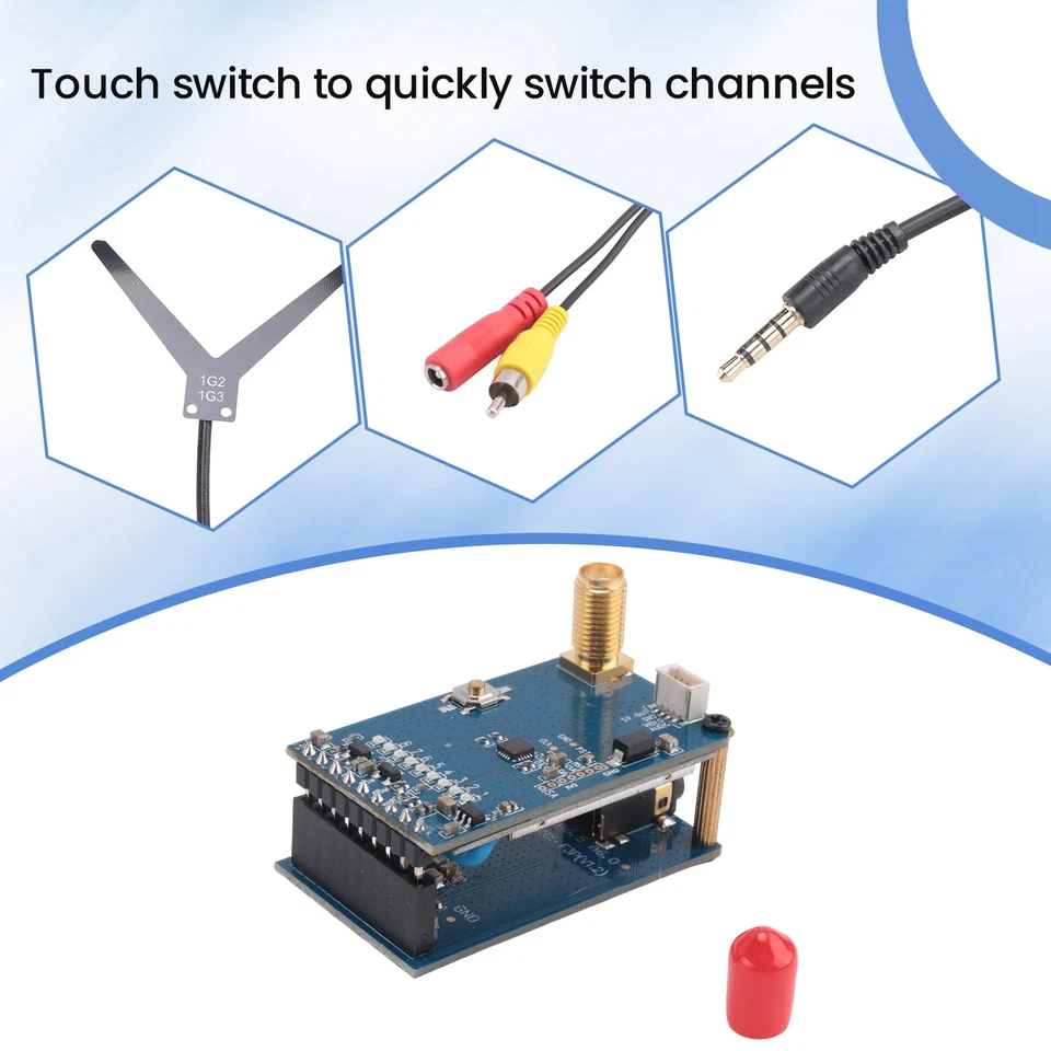 1.2G 1.3G VRX 8CH FPV Video Receiver PAL/NTSC 2-6S for FatShark FPV9283 - Bild 2 von 4