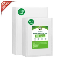 100 BPA-Free Vacuum Sealer Bags - Pre-Cut, Microwave Safe for Food Storage