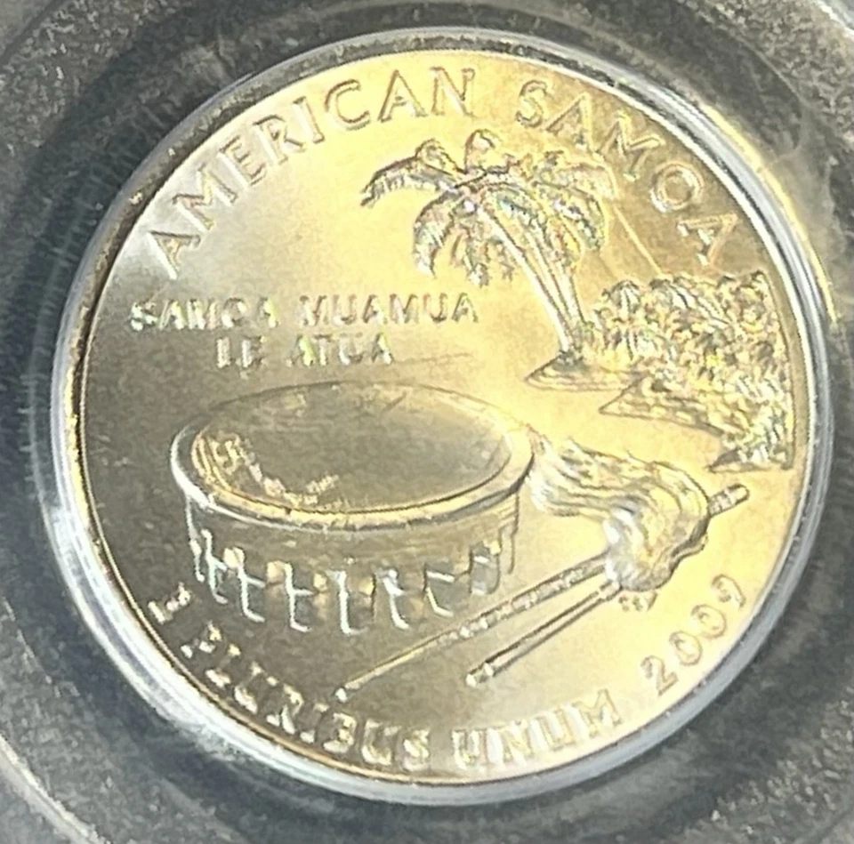 2009-P Satin Finish US Teritories Quarter - American Samoa - PCGS SP68 - Image 4 of 4