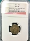 1863 Indian Head Cent - Stacks W 57th St Collection NGC AU 58