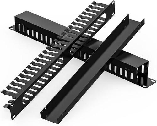 2 X Cable Management Dump Tray Rack Mount 1U for Data Cabinet 19" Rack VENTED - Photo 3/6