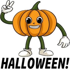 30 Custom Halloween Peace Pumpkin Personalized Address Labels