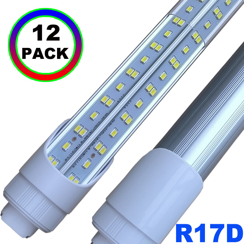 12Pack 8 FOOT Led Shop Light 144W 8Ft R17D HO Base Led Tube Light T8 Rotatable