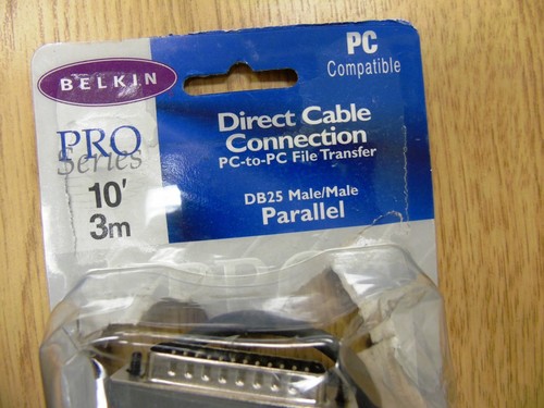 Lot of 2 - 10Ft 10' Parallel Printer Cables DB25 25-PIN Male 36-PIN Centronic - Picture 4 of 8