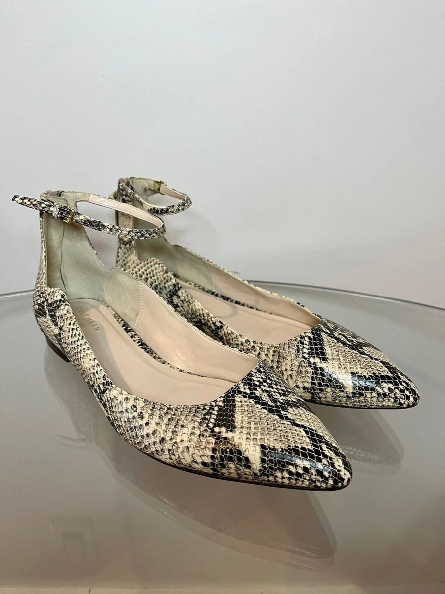 Cole Haan Millicent Skimmer Snakeskin Flats eBay