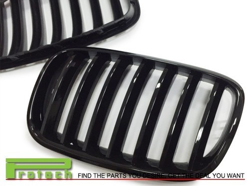 For E70 X5 X5M BMW 2007-2013 Shinny Black Front Grill Grille Replacement E71 X6 - Picture 3 of 3