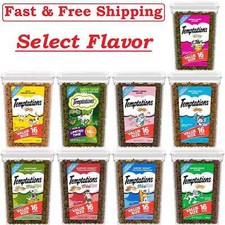 TEMPTATIONS Classic Cat Treats - Crunchy and Soft, 16 Oz. Tub Select Flavor 