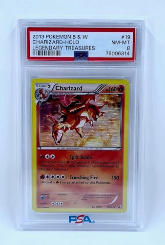 2013 Pokemon B & W Charizard Holo Legendary Treasures #19 PSA 8