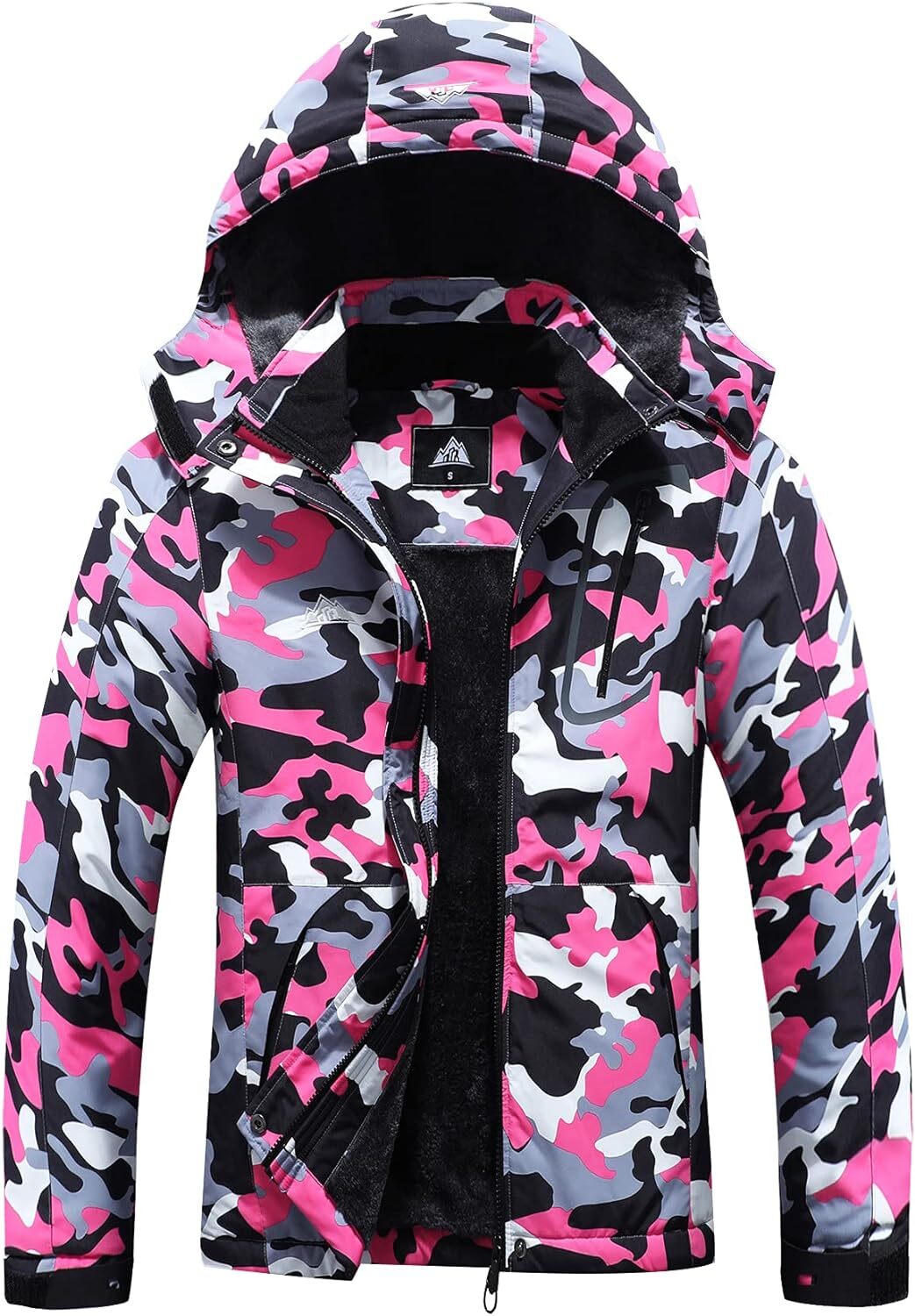 MOERDENG Women's Plus Size Warm Winter Coat Hooded Waterproof Ski Jacket Mountai eBay