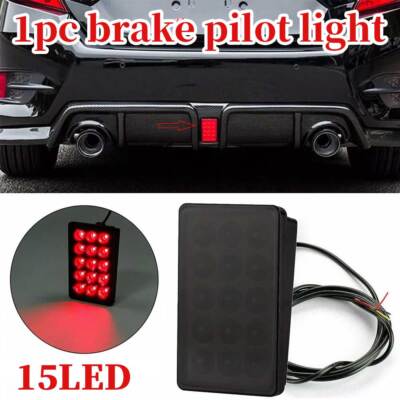 12V Universal 15 LED Hinterrad Bremsleuchte Strobe Blinkendes Rücklicht F1 Style