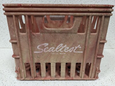 【USA vintage】Sealtest ミルククレート　アメリカ ビンテージ Vintage Sealtest Dairy Plastic Milk Crate Red Vintage VTG 1970s